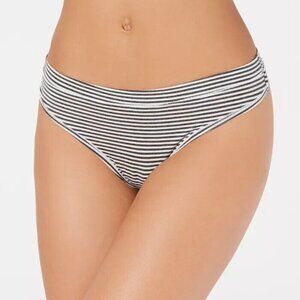 NWT Alfani Ultra Soft Mix and Match Thong Underwear Charcoal Stripe Size…